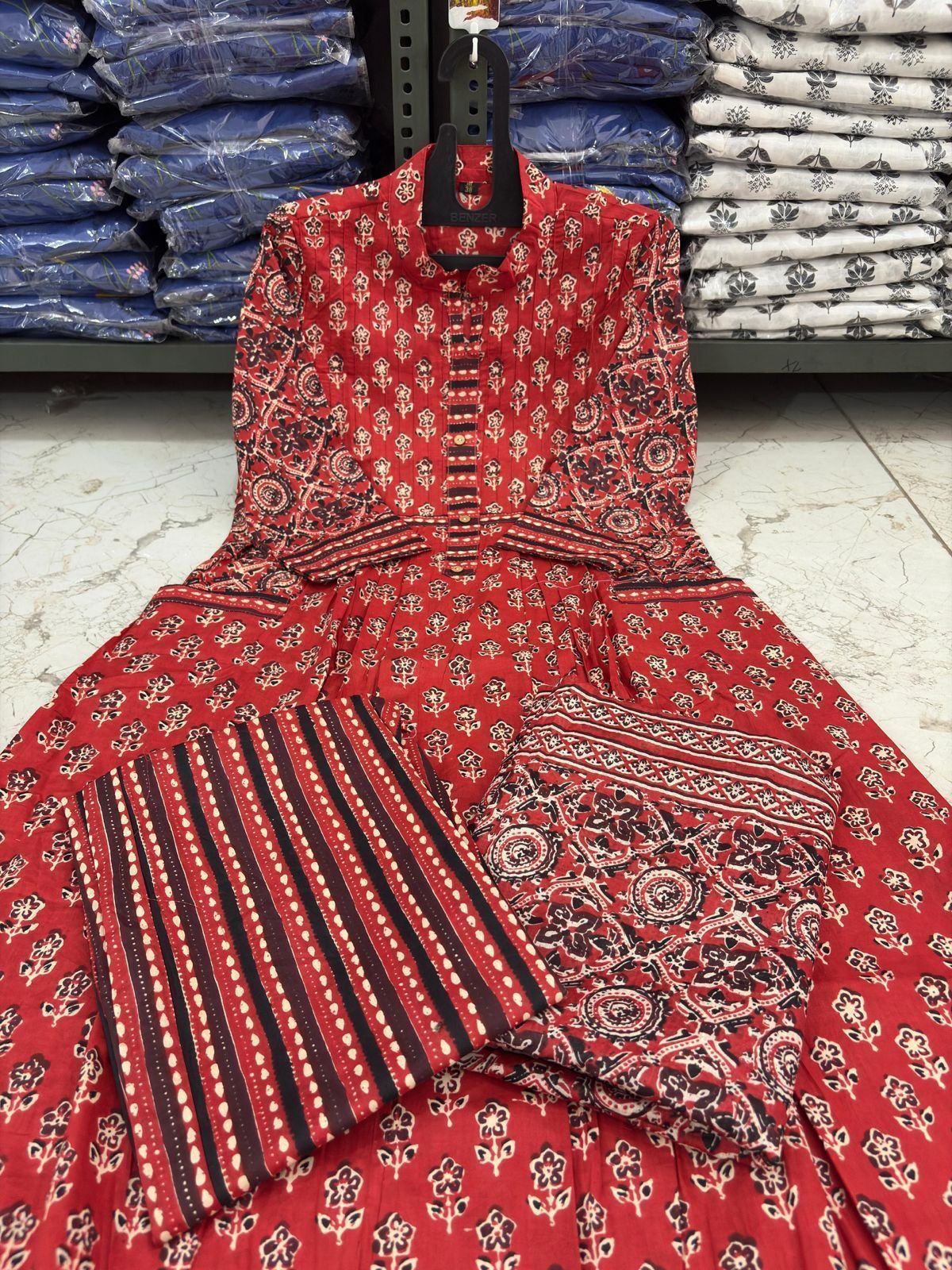 Cotton Handwork Pintex Kurti Set